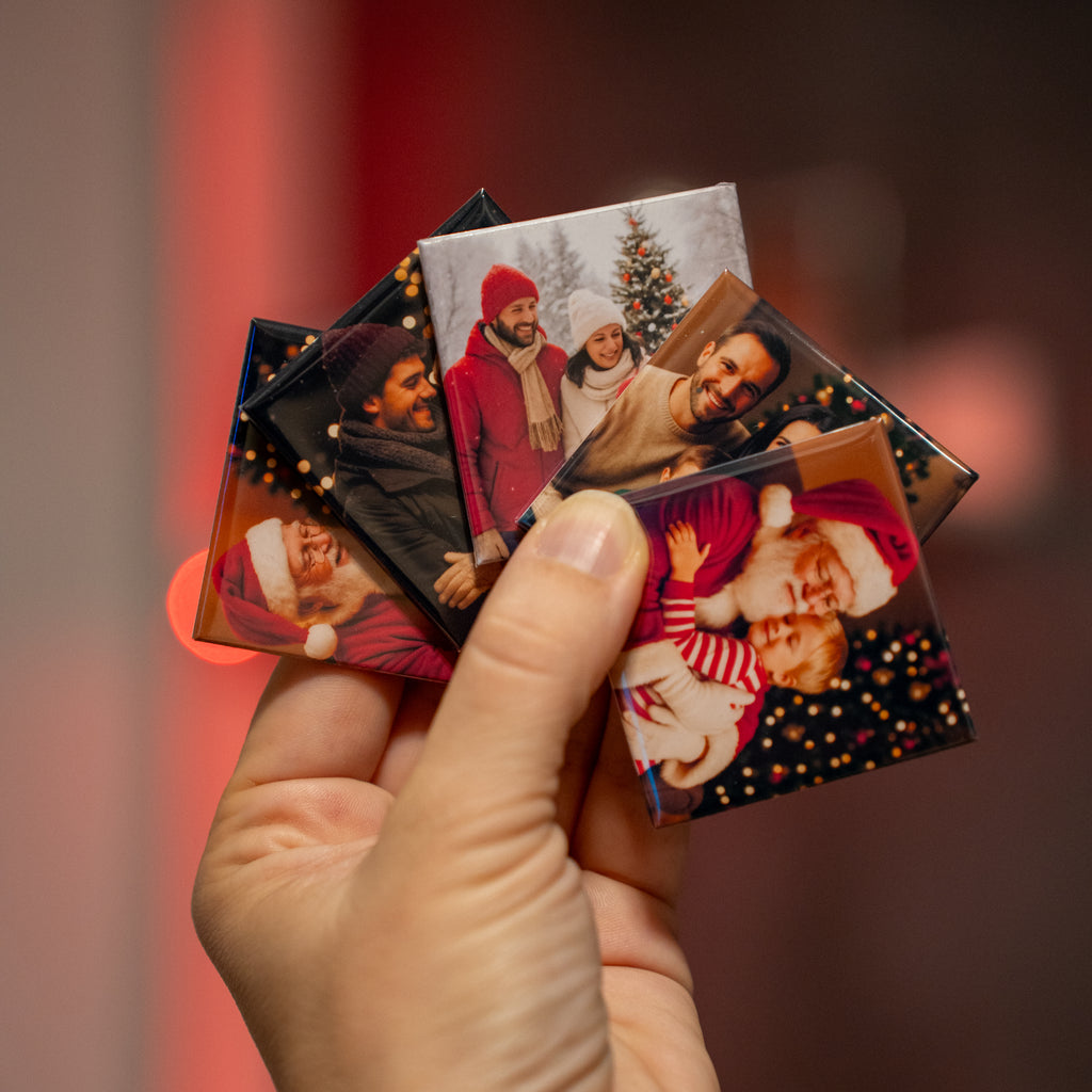 Magneti fotografici personalizzati 5x5 (set da 9)